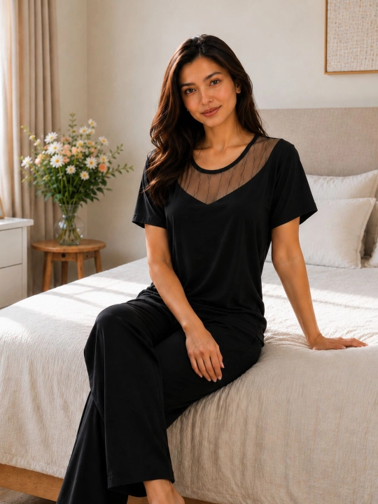 Pijama ayollar uchun, uy kiyimi, yengil matodan, o'lchamlar 46–48–50 M/L - 