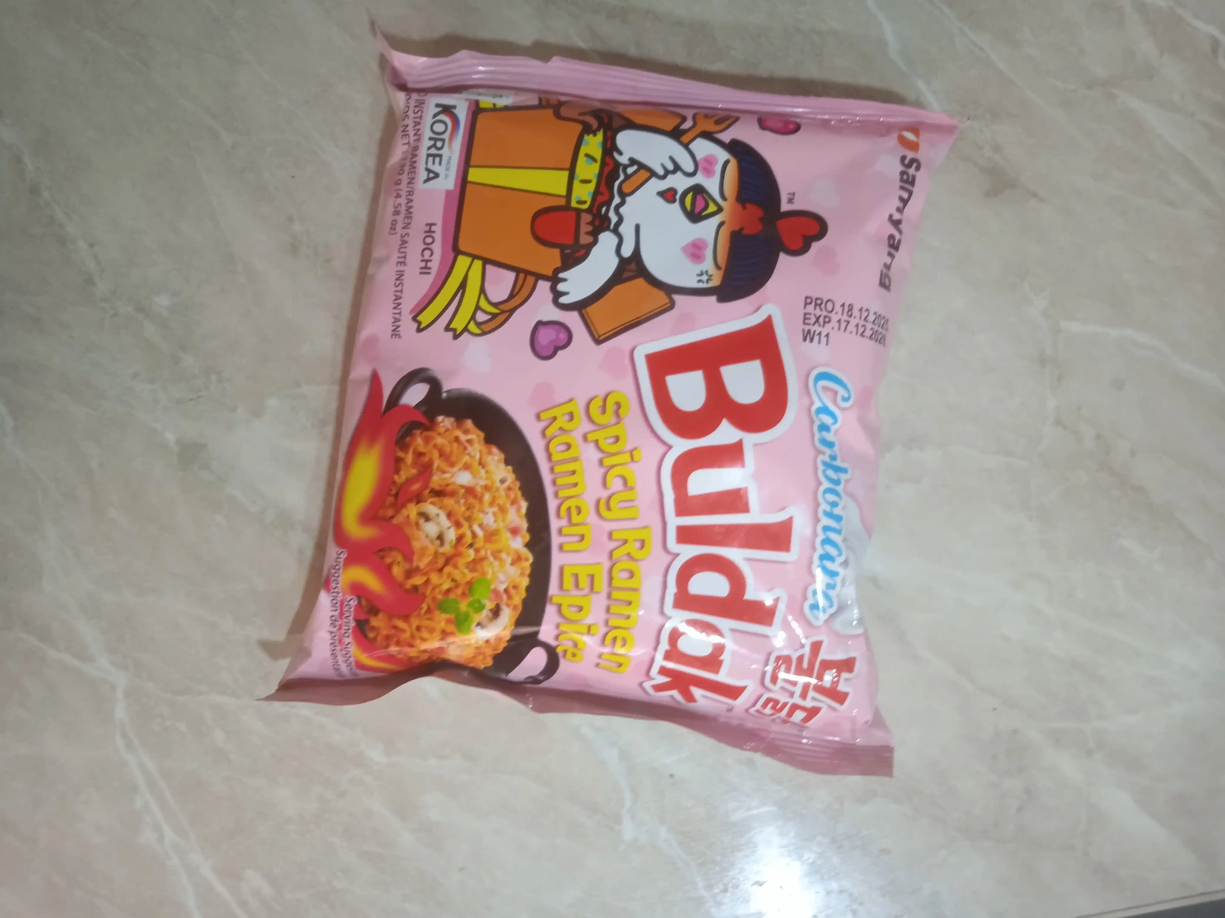 Лапша быстрого приготовления BULDAK CARBONARA HOT CHICKEN RAMEN, 140 г