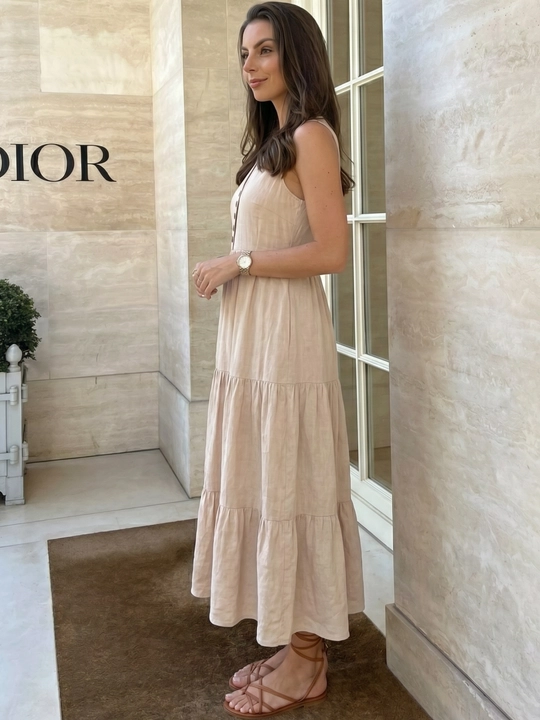 Платье женское, летнее, в стиле сафари, приталенное, хлопок  — EllyFashion