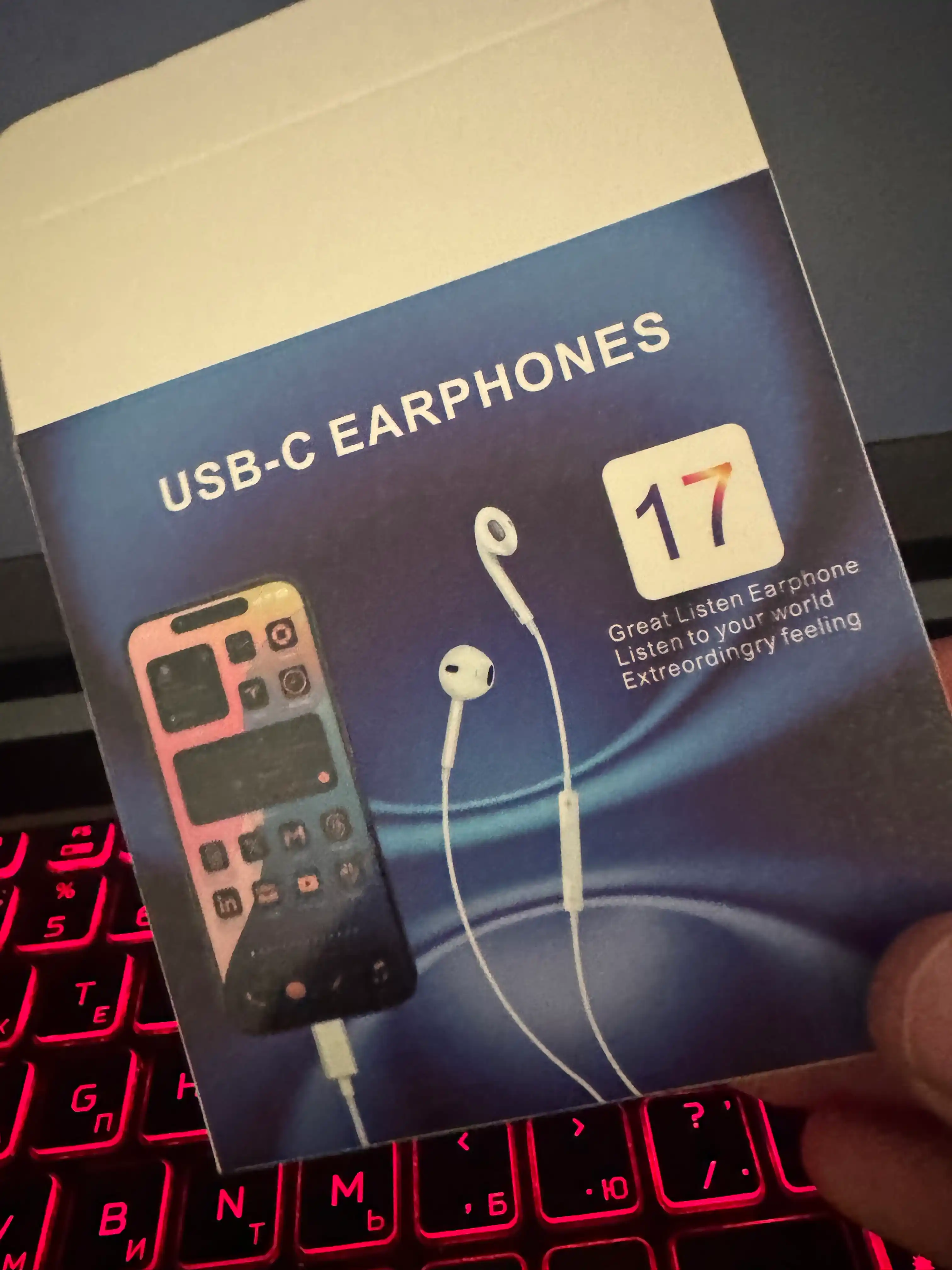 IPhone uchun simli quloqchinlar,naushniklar mikrafon bilan — type-c, lightning