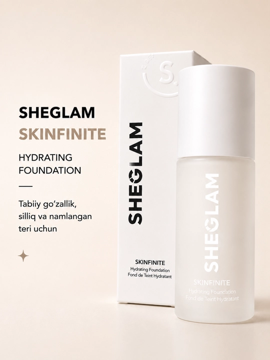 Sheglam makiyaj uchun asos, yuz uchun namlovchi tonal krem SKINFINITE 40 ml - 