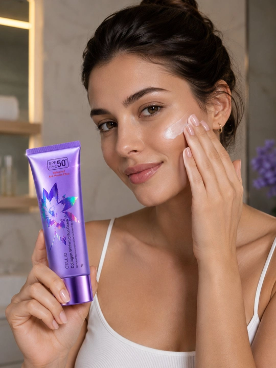 Sun Cream SPF50+  солнцезащитный крем с коллагеном, увлажнение и защита 70г