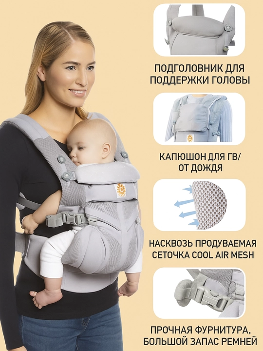 Ergo ryukzak OMNI 360 Cool Air Mesh kenguru sling 0 -36 oygacha