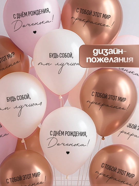 Воздушные шары Сыну, Дочери, Маме, Бабушке набор 5 шт латексные