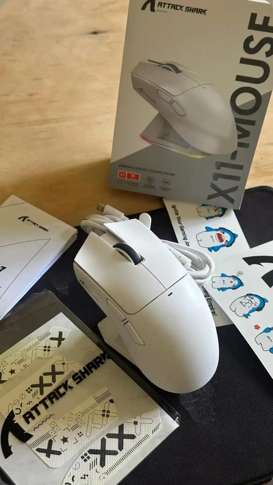 Игровая мышь ATTACK SHARK X11 беспроводная, легкая, оптическая, для ПК