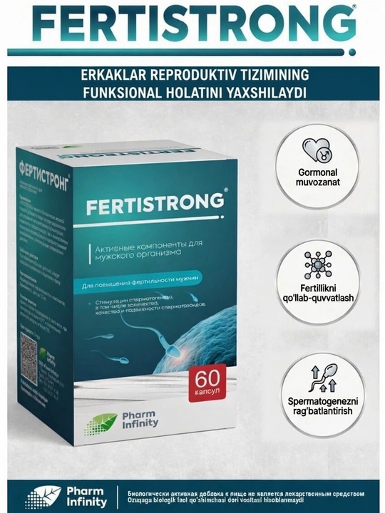 BFQ Fertistrong 60 dona fertililik va erkaklar salomatligini oshirish uchun
