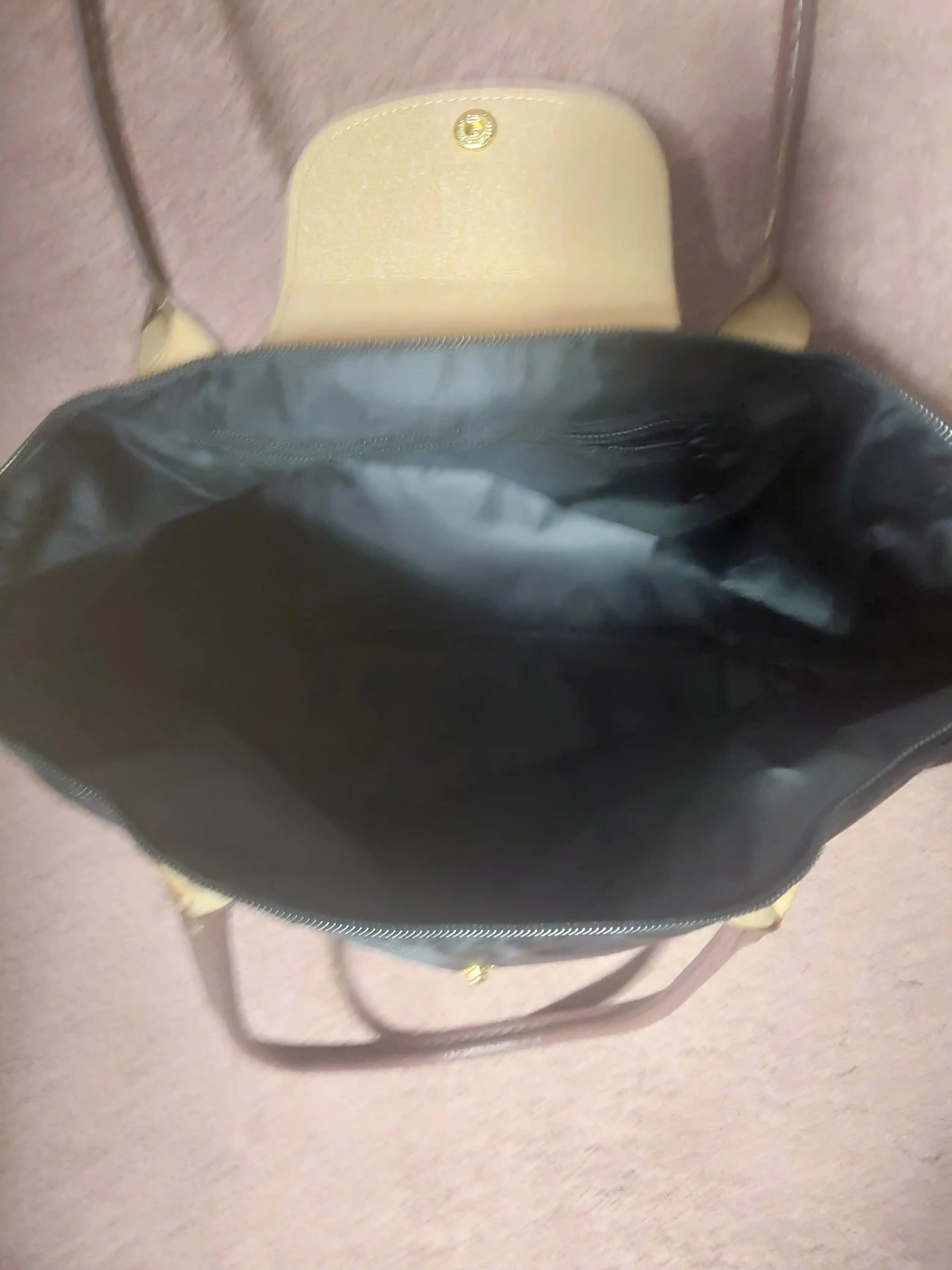 Maktab sumkasi, katta, ayollar uchun, Longchamp uslubida, o‘lchami M, tovut, shopper, A4 formatda