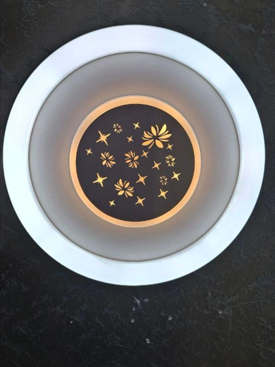 Plafon lyustra hitech yoritish chiroq led, 3 xil rejim yonish