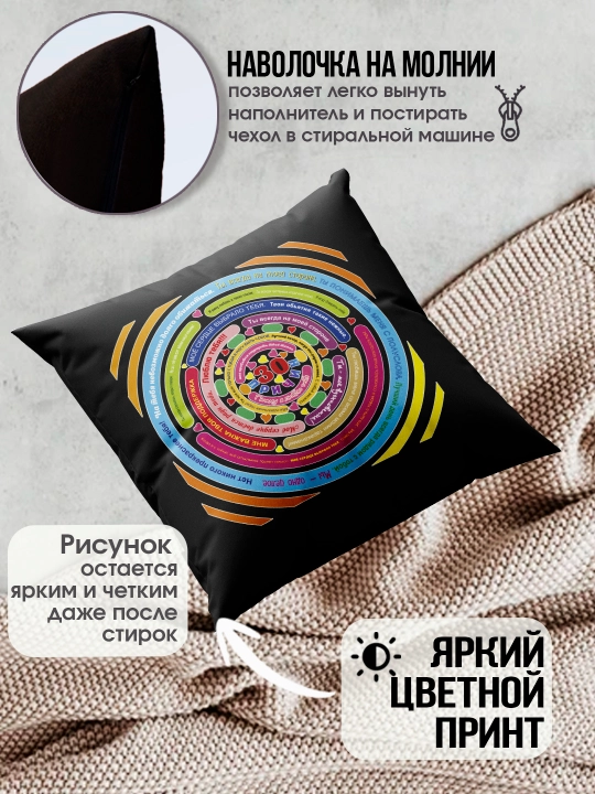 Подушка с принтом "Я тебя люблю", подарок парню, девушке, 38х38см, 1 шт
