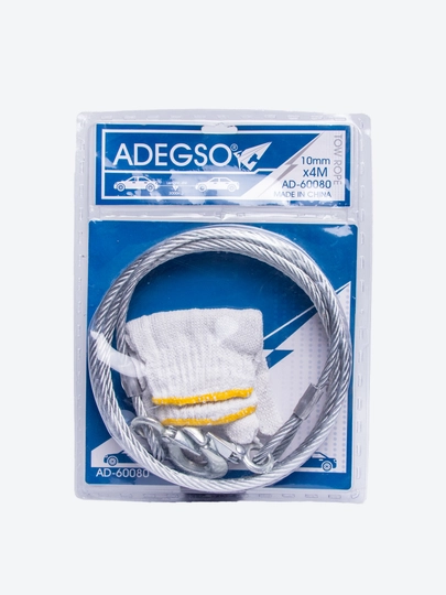 Трос буксировочный ADEGSO, металлический, 4 м, 10 мм / 12 мм — USTAPRE-TROS-AD60081