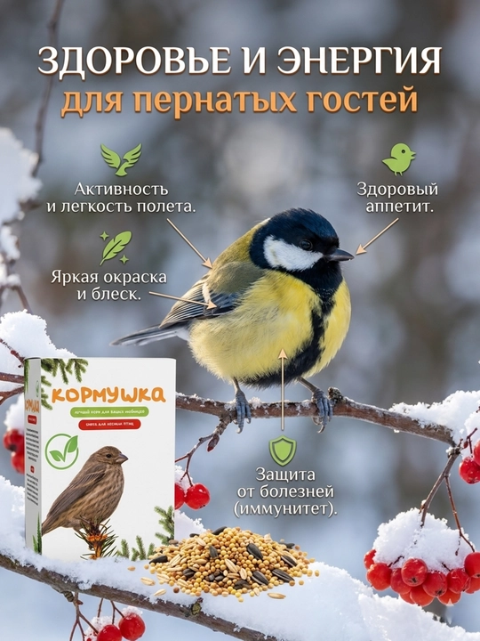 Витаминно-минеральная добавка для лесных птиц Кормушка
