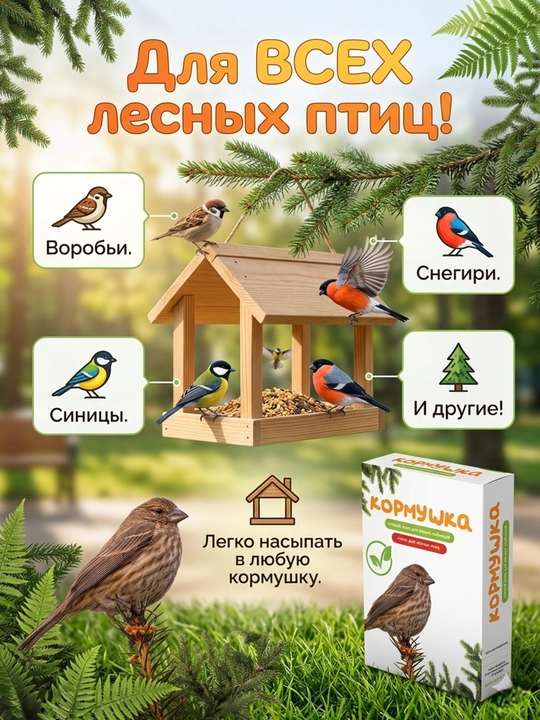 Витаминно-минеральная добавка для лесных птиц Кормушка