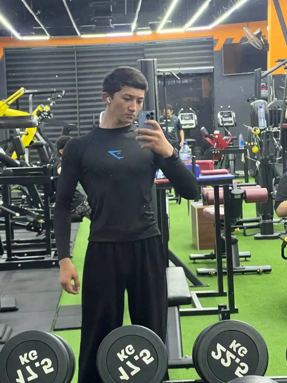 Kompression rashgard, uzun yengli, sport, erkaklar, fitnes uchun