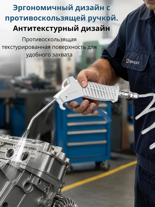 Пистолет продувочный, для компрессора HYUNDAI