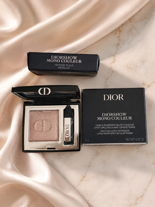 Роскошные тени Dior Diorshow Mono Couleur 755 Rose Tulie – сияющий розовый, стойкий эффект