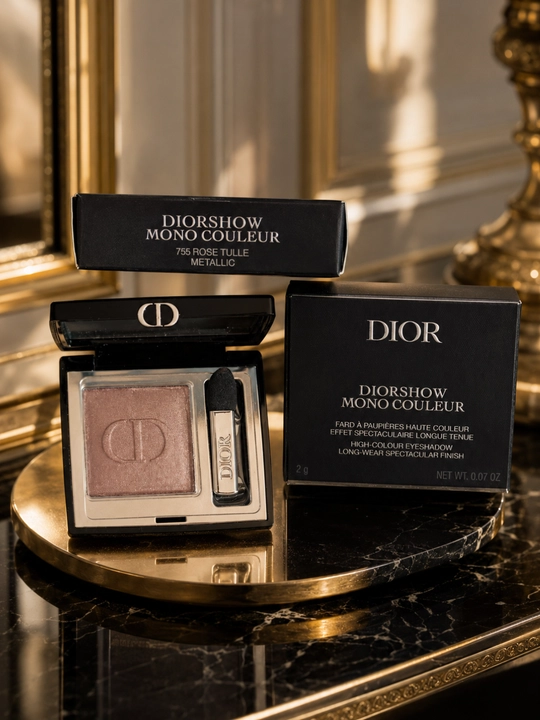 Роскошные тени Dior Diorshow Mono Couleur 755 Rose Tulie – сияющий розовый, стойкий эффект
