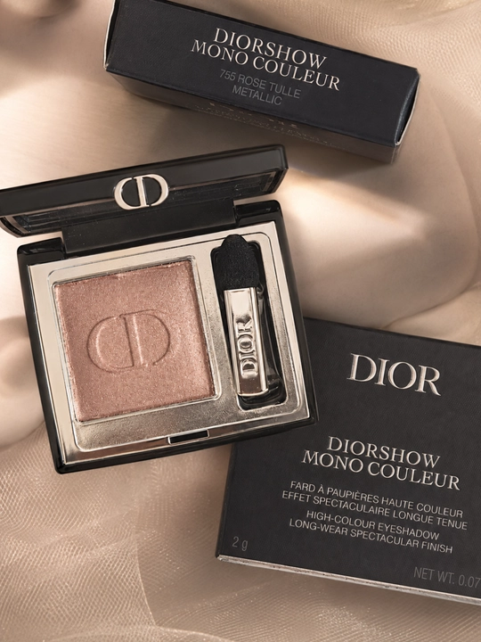 Роскошные тени Dior Diorshow Mono Couleur 755 Rose Tulie – сияющий розовый, стойкий эффект