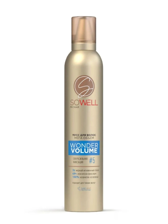 SoWell Wonder Volume и Ultimate Protection — мусс-пенка и лак для волос, 200 мл
