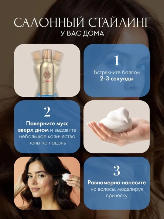 SoWell Wonder Volume и Ultimate Protection — мусс-пенка и лак для волос, 200 мл