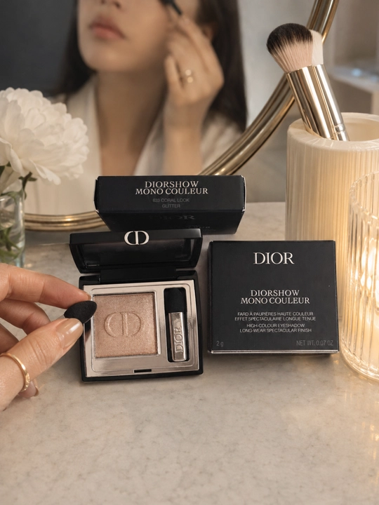 Эксклюзивные тени Dior Diorshow Mono 633 Coral look – идеальный нюд и естественный эффект