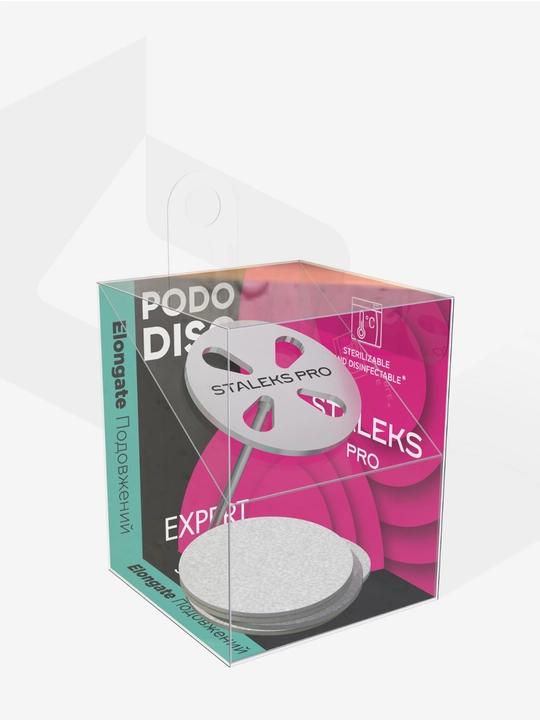 PODODISC L EXPERT pedikyur diski 25 mm, 180 grit almashtiriladigan fayllar bilan, 5 dona