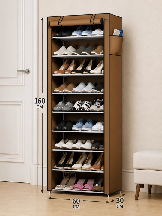 Mato qoplamali oyoq kiyim shkafi, 160×60×30 sm - 