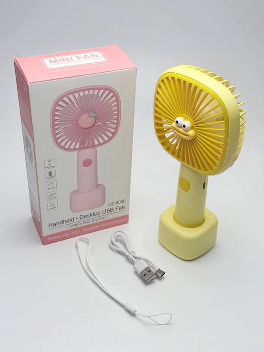 Universal mini qo‘l ventilyatori, stol ustiga qo'yadigan, USB kabelli, portativ, ixcham