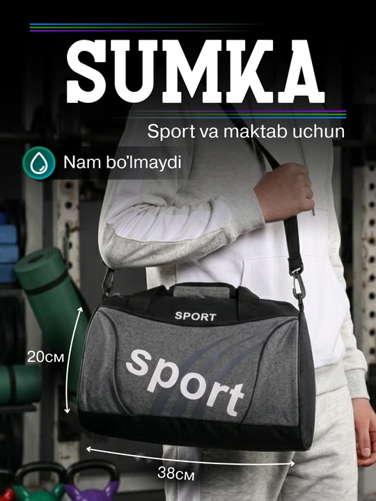 Fitnes, maktab va sport zali uchun erkaklar uchun sayohat sport sumkasi - 