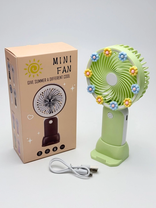 Universal mini qo‘l ventilyatori, stol ustiga qo'yadigan, USB kabelli, portativ, ixcham