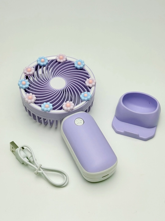 Universal mini qo‘l ventilyatori, stol ustiga qo'yadigan, USB kabelli, portativ, ixcham