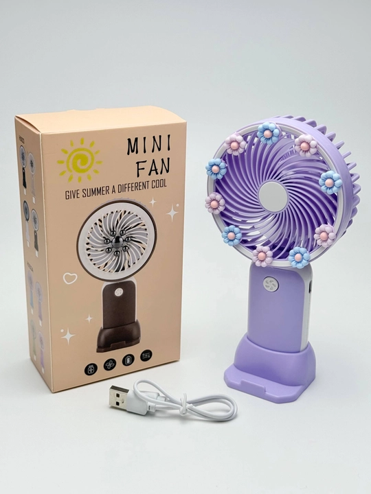 Universal mini qo‘l ventilyatori, stol ustiga qo'yadigan, USB kabelli, portativ, ixcham