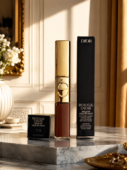 Nigohlarni tortuvchi lab yaltirog`i Dior Gloss Duo 719 Acrobat – yorqinlik effekt