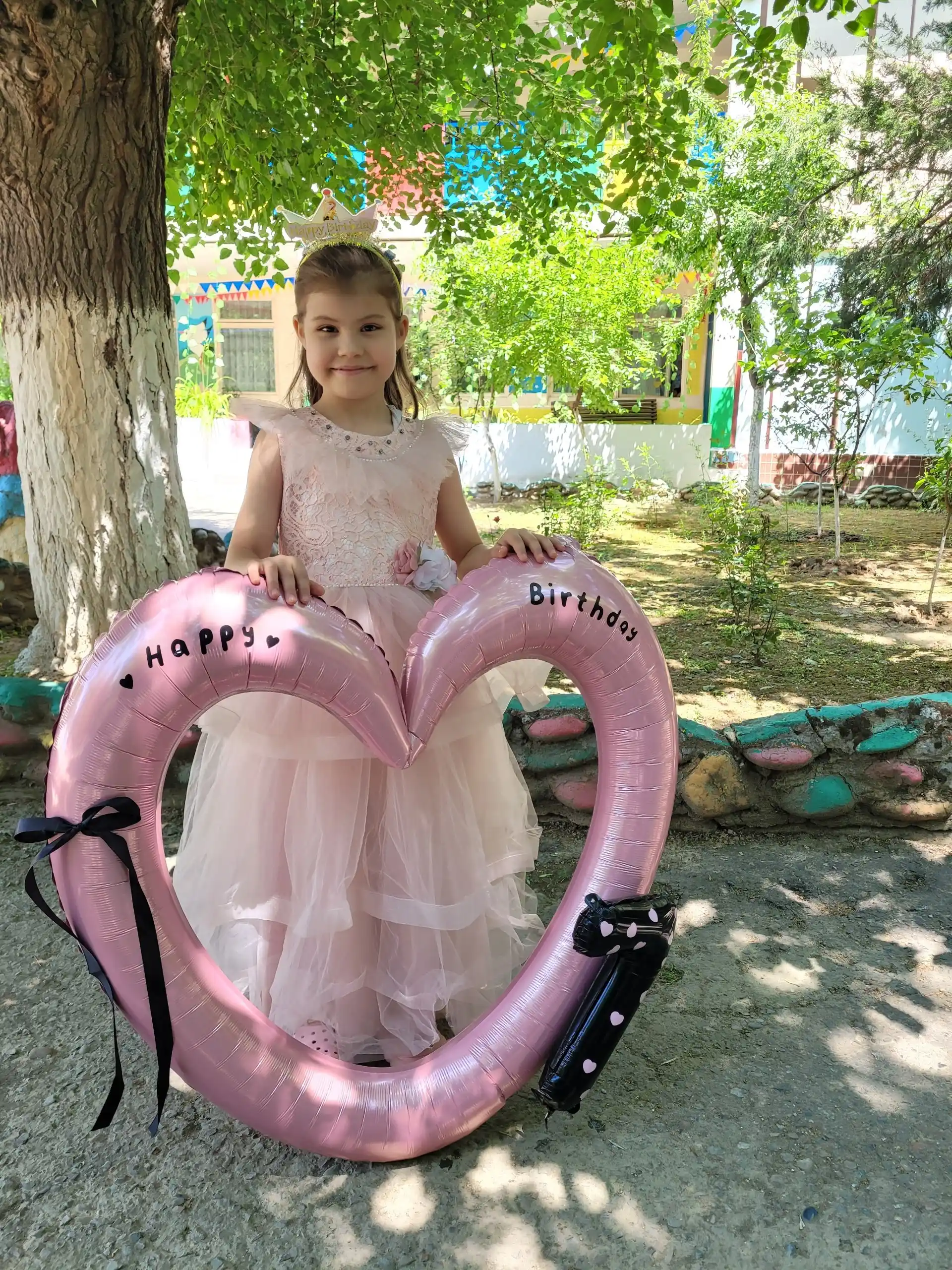 Katta yurak folgali havo shari, raqamli shar lenta bilan, tug'ilgan kun shari