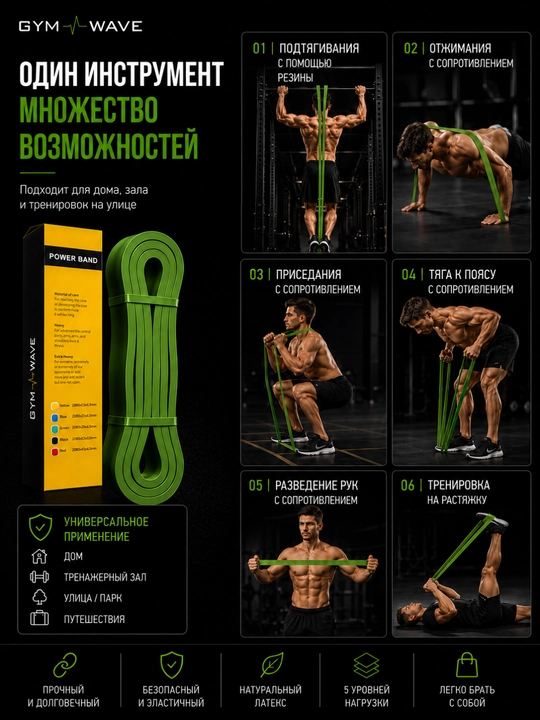 Rezina, rezina halqa, fitnes rezinasi, uyda mashq qilish, fitnes aksessuarlari