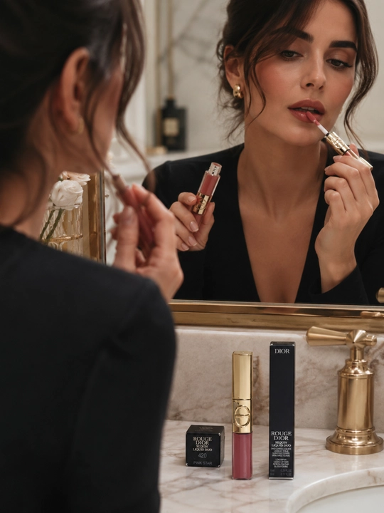  Блеск для губ Dior Rouge Liquid Sequin 420 Pink Star – яркий эффект и комфорт