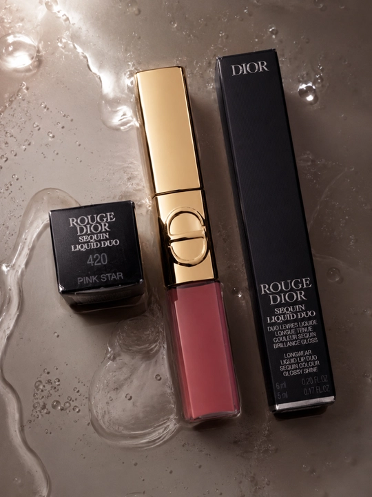  Блеск для губ Dior Rouge Liquid Sequin 420 Pink Star – яркий эффект и комфорт