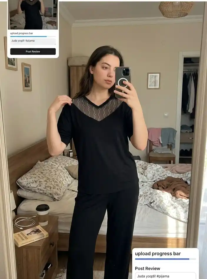 Pijama ayollar uchun, uy kiyimi, yengil matodan, o'lchamlar 46–48–50 M/L