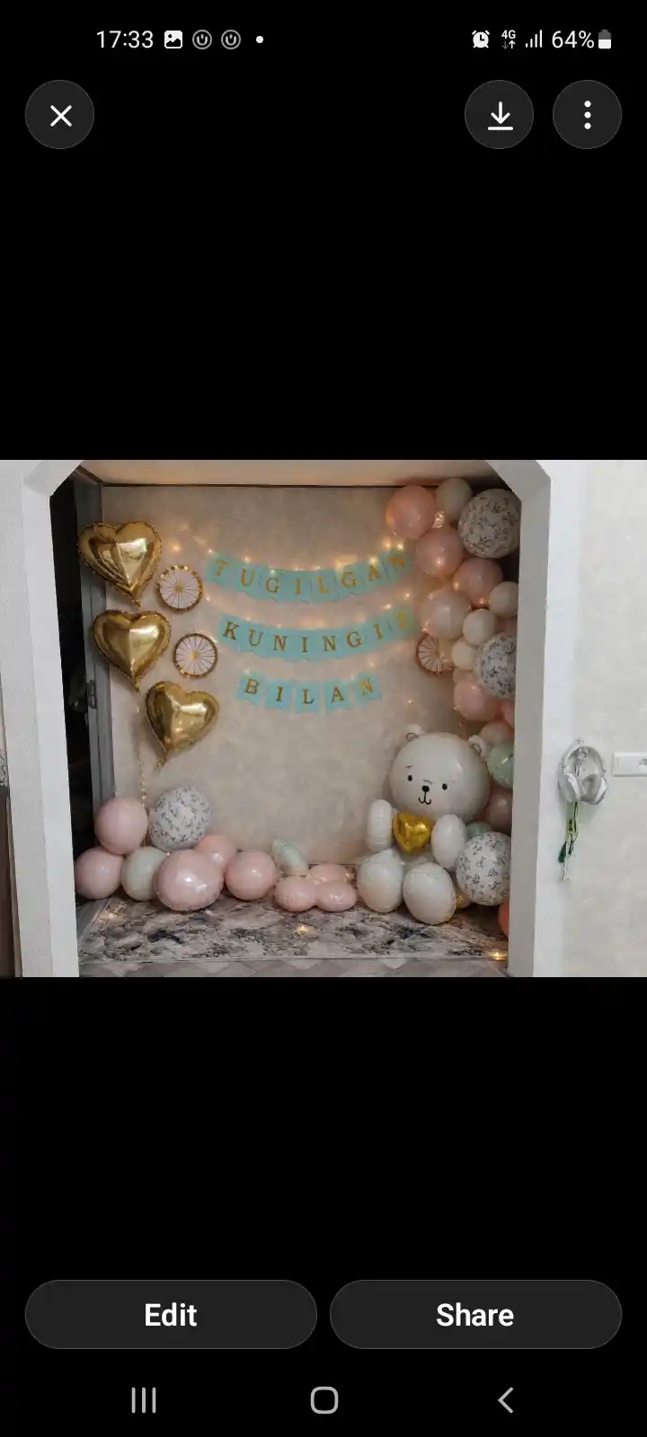 Shar folgalangan BABY BOY va BABY GIRL, GENDER PARTY va roddomdan chiqish uchun to'plam