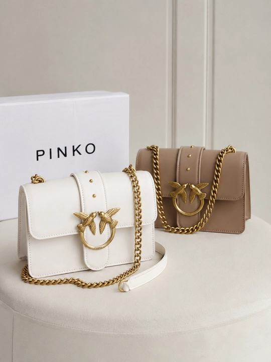 Сумка Pinko Medium Love Birds — элегантная женская кожаная сумка crossbody - 