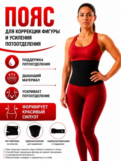 Пояс для коррекции фигуры и усиления потоотделения — SILKORA-МЕТРАЖ102Д