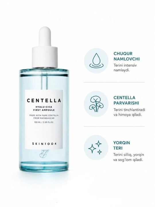 Yuz uchun zardob SKIN1004 Madagascar Centella Hyalu-Cica First Ampoule - 