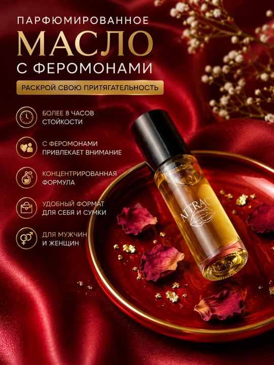 Ayollar uchun feromonli moyli atir 10 ml - 