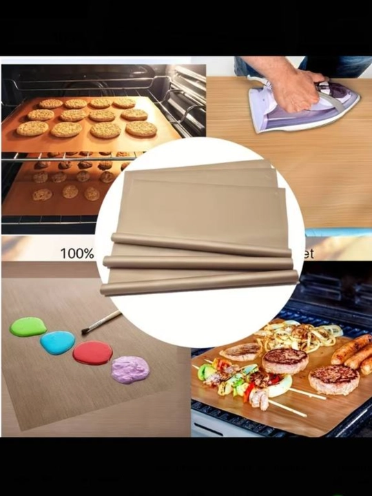 Teflon mat 40x60 sm yopishmaydigan, qayta ishlatiladigan pergament