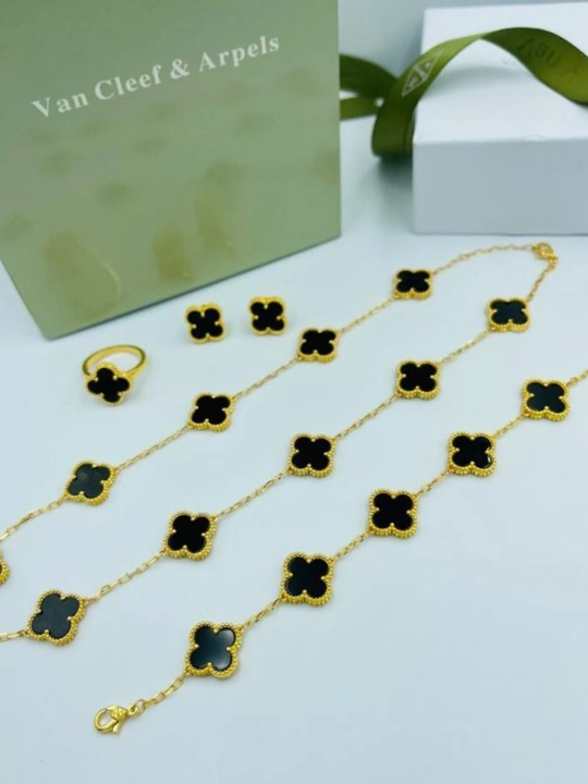 Qizlar va ayollar uchun Van Cleef zargarlik buyumlari - zamonaviy, chiroyli, gul naqshli - 