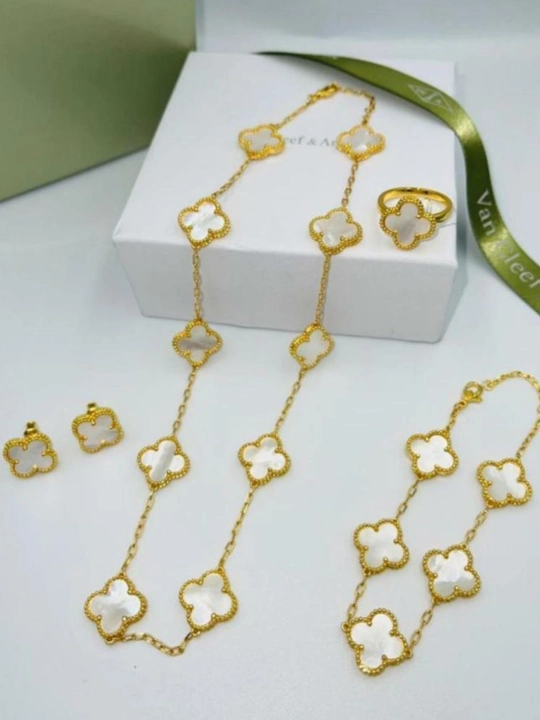 Qizlar va ayollar uchun Van Cleef zargarlik buyumlari - zamonaviy, chiroyli, gul naqshli - 