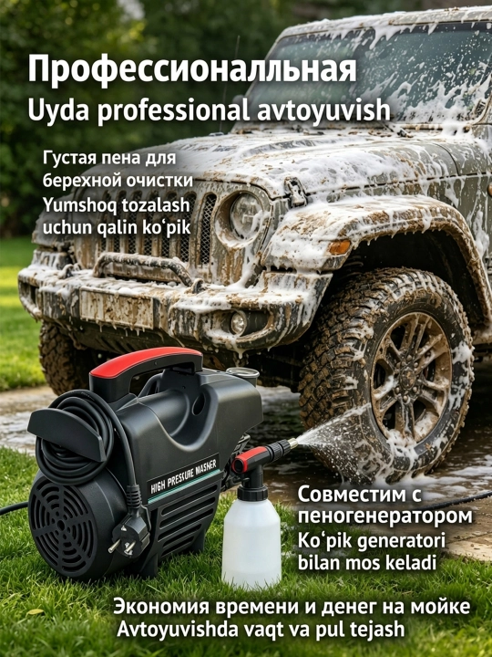 Автомойка высокого давления MOON 1800 Вт/2200 Вт, автомойка