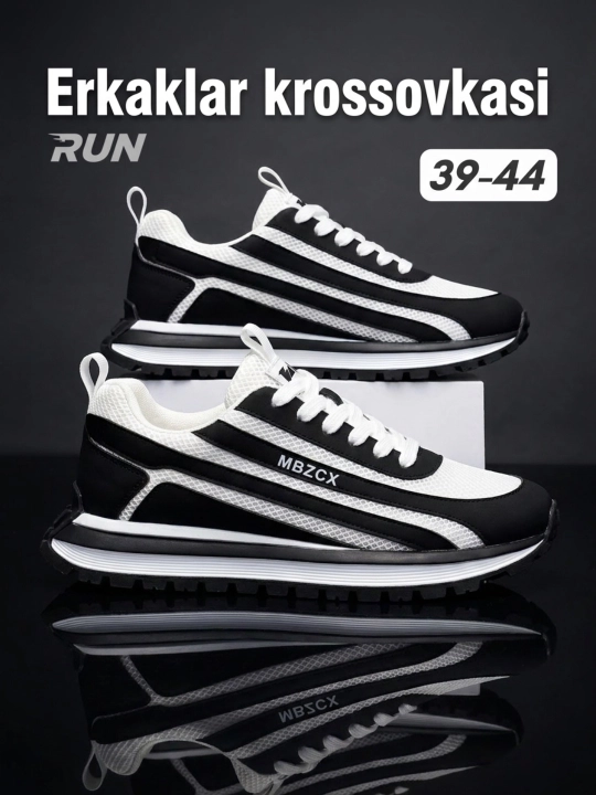 Erkaklar uchun krossovkalar, poyabzallar, krossovkalar (bir o'lcham katta oling)
