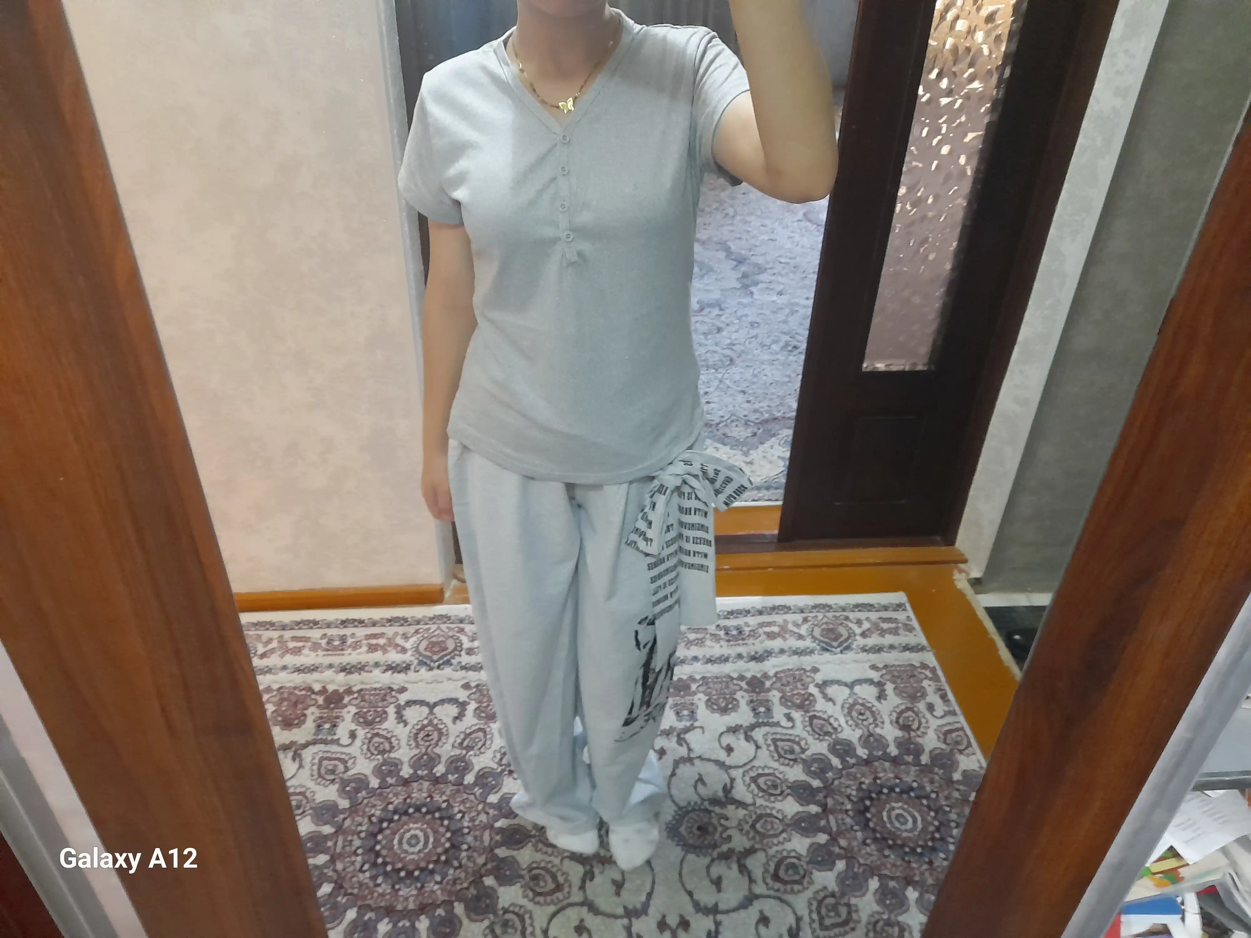 Ayollar yozgi sport shimi, keng oversize shim, yozgi triko