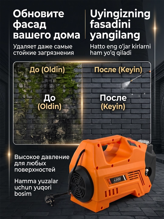 Мойка автомобиля, мойка авто, мойка высокого давления, 1800W/2200W