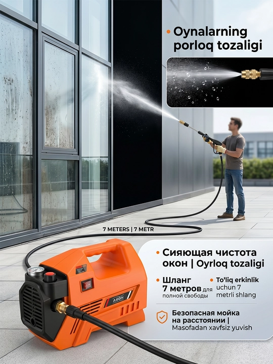 Мойка автомобиля, мойка авто, мойка высокого давления, 1800W/2200W